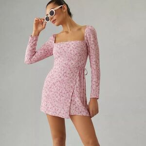 Reformation Pink Floral Mini Dress